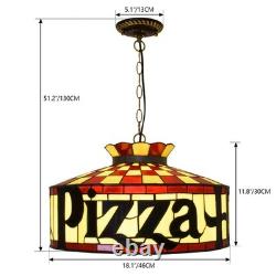 Pizza Hut Lamp Tiffany Style Retro Stained Glass Hanging Lamp