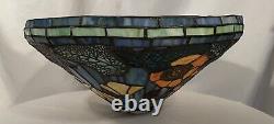 Poppy Cone Floral Stained Glass Lamp Shade Art Nouveau Bronze Table Lamp 23