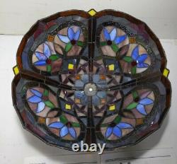 Portfolio 16 Bronze Tiffany-style Stained Glass Shade Ceiling Fixture Light Lamp