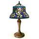 Purple Floral Tiffany Style Stained Glass Reading Table Lamp Accent Lamp