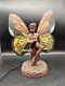 Qvc Tiffany Style 14 Butterfly Fairy Lady Girl Accent Lamp Copperfoil Glass
