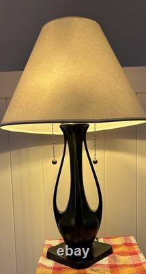 Quoizel 2-Light Vintage Table Lamp 26 Tall Heavy Base Stained Glass Ready