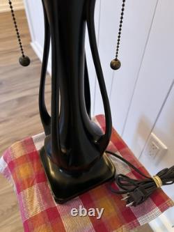 Quoizel 2-Light Vintage Table Lamp 26 Tall Heavy Base Stained Glass Ready