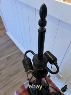 Quoizel 2-Light Vintage Table Lamp 26 Tall Heavy Base Stained Glass Ready