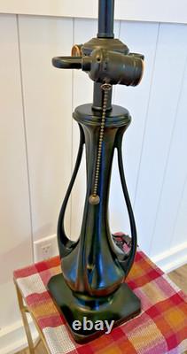 Quoizel 2-Light Vintage Table Lamp 26 Tall Heavy Base Stained Glass Ready