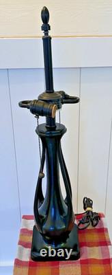 Quoizel 2-Light Vintage Table Lamp 26 Tall Heavy Base Stained Glass Ready