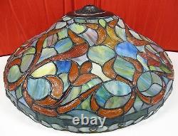 Quoizel Collectibles Tiffany Style Stained / Leaded Glass Bowl Pendant Lamp