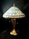 Quoizel Stained Glass Lamp With Geometric Design Vintage Stunning