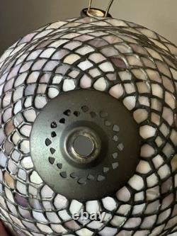 Quoizel Stained Glass Tiffany Lamp Fish Scaled 19 In Table Lamp Vintage Scallop