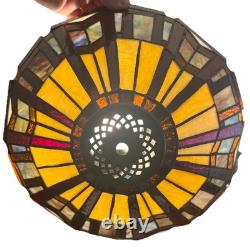 Quoizel Tiffany Style Craftsman Stained Glass Ceiling or Table Lamp Light Shade