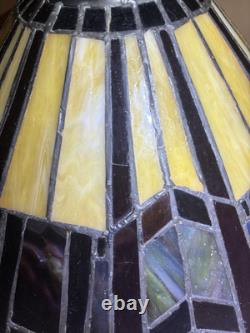 Quoizel Tiffany Style Craftsman Stained Glass Ceiling or Table Lamp Light Shade