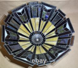 Quoizel Tiffany Style Craftsman Stained Glass Ceiling or Table Lamp Light Shade