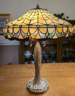 RARE 2 Colour Creations Timeless Serenity Tiffany Table Lamps by Tania Bricel