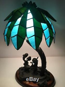 RARE DISNEY TIFFANY STYLE LAMP Donald Duck Saludos Amigos STAINED GLASS