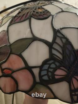RARE Vintage Butterfly Dale Tiffany Stained Glass Lamp Antique