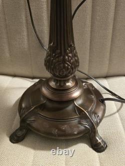 RARE Vintage Butterfly Dale Tiffany Stained Glass Lamp Antique