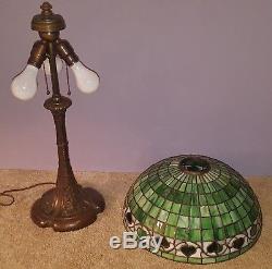 RARE Wilkinson Arts & Crafts Leaded Slag Stained Glass Lamp Handel Duffner Era