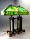 Rare Frank Lloyd Wright Architectural Designed Tiffany Style Stained Glass Lamp