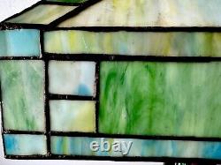 Rare Frank Lloyd Wright Architectural Designed Tiffany Style Stained Glass Lamp