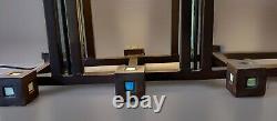 Rare Frank Lloyd Wright Architectural Designed Tiffany Style Stained Glass Lamp