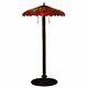 Red Flowers Stained Glass Tiffany Style Floor Lamp