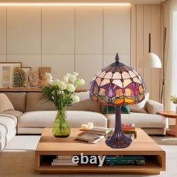 Red Tulip Tiffany Style Stained Glass Table Lamp Bed Room Bedside Reading light