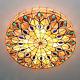Retro 4-light Tiffany Style Stained Glass Peacock Big Ceiling Light Lamp Fixture