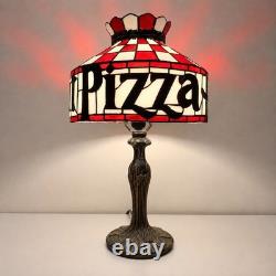 Retro Pizza Hut Style Table Lamp 12 Tiffany Stained Glass Restaurant Light
