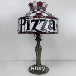 Retro Pizza Hut Style Table Lamp 12 Tiffany Stained Glass Restaurant Light