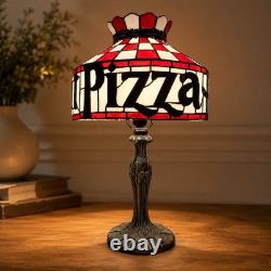 Retro Pizza Hut Style Table Lamp 12 Tiffany Stained Glass Restaurant Light