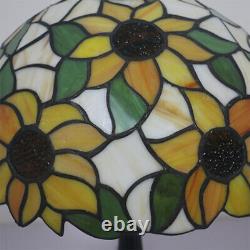 Retro Stained Glass Baroque Tiffany Style Table Lamp Antique Accent Lamp 19 H
