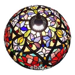 Retro Stained Glass Baroque Tiffany Table Lamp 40 Wide Antique Accent Lamp