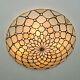 Retro Stained Glass Flush Mount Ceiling Lamp Light Fixture 50cm Tiffany Style