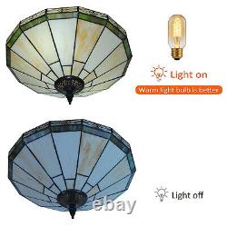 Retro Stained Glass Tiffany Style Hanging Pendant Light Ceiling Lamp Chandelier
