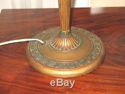 Reverse Painted / Stain glass Table Lamp Chicago 1918 Original Art Deco X Fine