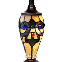 River of Goods 14825 Magna Carta 3-Light 20H Table Lamp with Stained Glass Shade