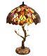 River Of Goods 24.5 Stained Glass Marvel Maple Table Lamp With Tree Trunk Base