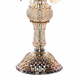 River of Goods 24 in. Gold Indoor Table Lamp with Champagne Jeweled Blossom Shade