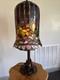 River Of Goods Indoor Table Lamp With Stained Glass Hanging Lily Flower Base