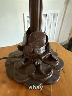 River of Goods Indoor Table Lamp with Stained Glass Hanging Lily Flower Base