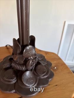 River of Goods Indoor Table Lamp with Stained Glass Hanging Lily Flower Base