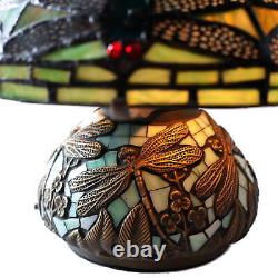 River of Goods Mini Dragonfly Stained Glass Table Lamp
