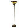 River Of Goods Stained Glass Mission Style Southwestern Torchiere Floor Lamp
