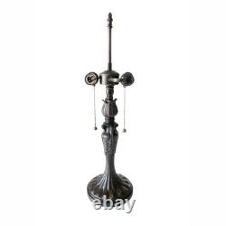 Ryce Peacock Tiffany-Style 2-Light Geometric Stained Glass Table Lamp