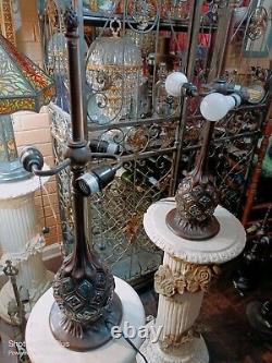 Set 2 Laburnum Stained Glass Tiffany Studio Style Lamps