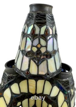 Set 4 Tiffany Style Stained Glass Lamp Replacement Shades Bell Shape Slag