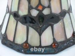 Set 4 Tiffany Style Stained Glass Lamp Replacement Shades Bell Shape Slag