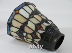 Set 4 Tiffany Style Stained Glass Lamp Replacement Shades Bell Shape Slag