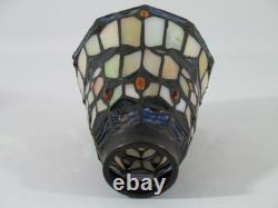 Set 4 Tiffany Style Stained Glass Lamp Replacement Shades Bell Shape Slag