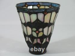Set 4 Tiffany Style Stained Glass Lamp Replacement Shades Bell Shape Slag